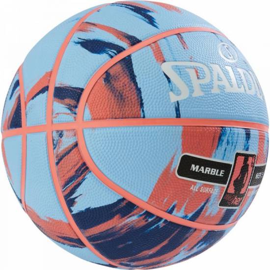 Мяч баскетбольный Spalding NBA Marble 4Her Outdoor Sky Blue/Royal/Red Size 6