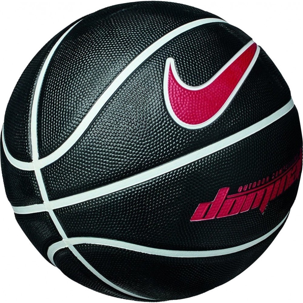 М'яч баскетбольний Nike Dominate розмір 5, 6, 7 гума чорний-білий-червоний (N.000.1165.095.07)