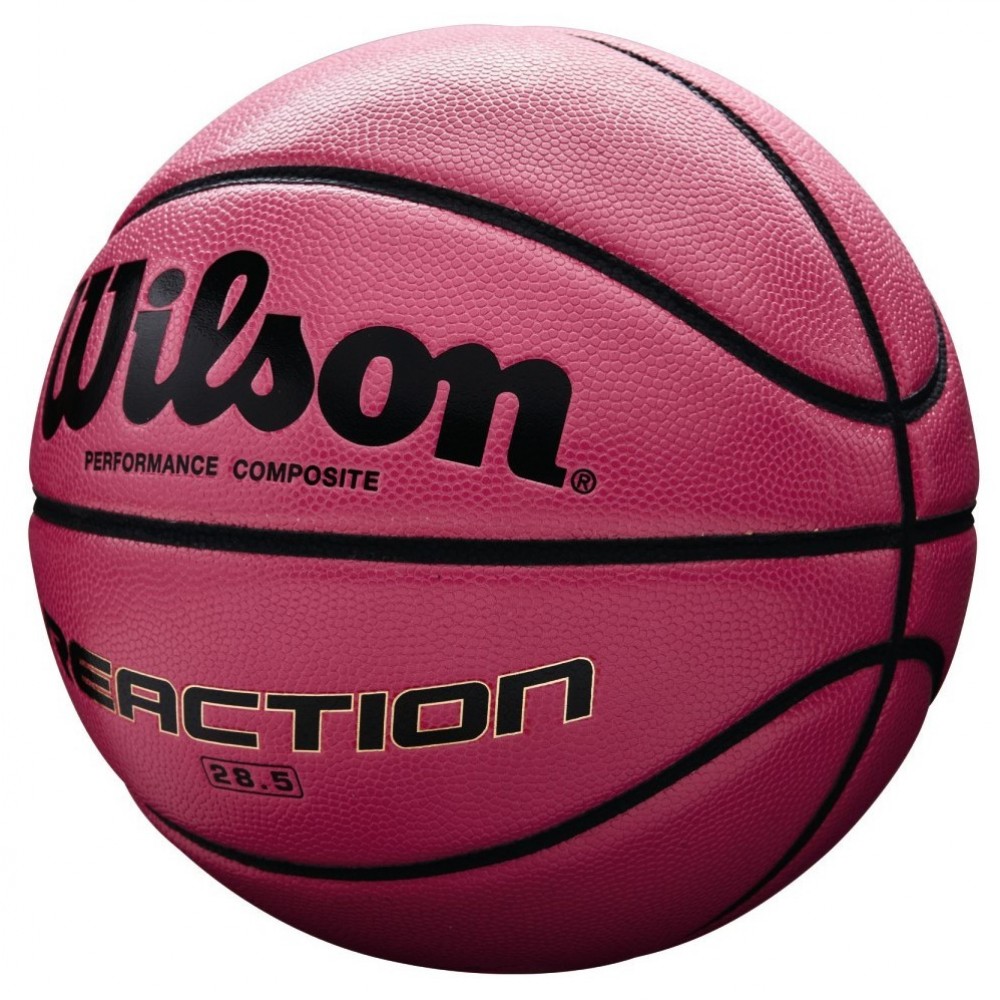 Баскетбольний м'яч Wilson REACTION 285 розмір 6 композитна шкіра для гри зал-вулиця рожевий