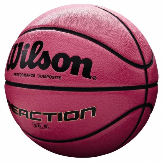 Баскетбольний м'яч Wilson REACTION 285 розмір 6 композитна шкіра для гри зал-вулиця рожевий
