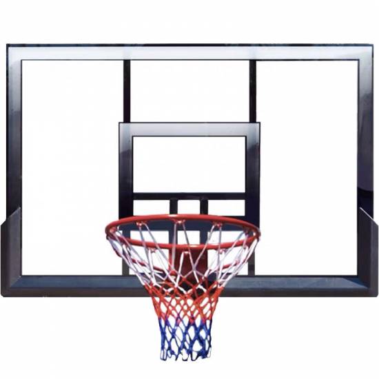 Щит баскетбольний ігровий Basketball Hoop 120х80 см з кільцем 45 см і сіткою (S008S)