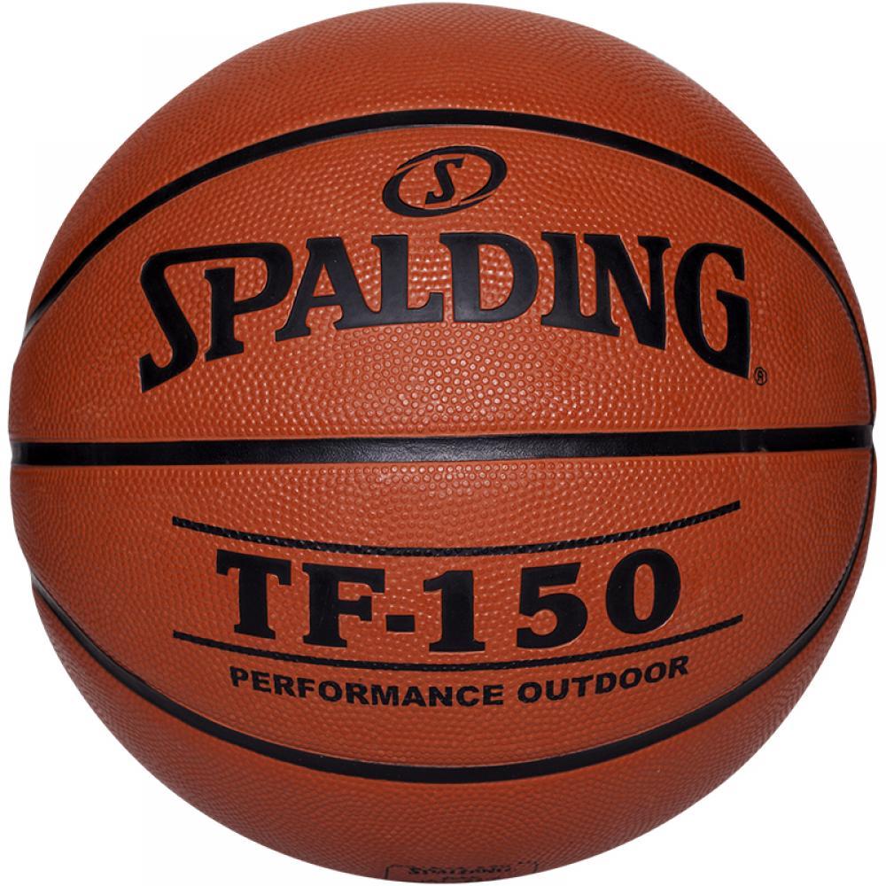 М'яч баскетбольний Spalding TF-150 Outdoor FIBA Logo розмір 5, 6, 7 гумовий коричневий