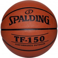 М'яч баскетбольний Spalding TF-150 Outdoor FIBA Logo розмір 5, 6, 7 гумовий коричневий
