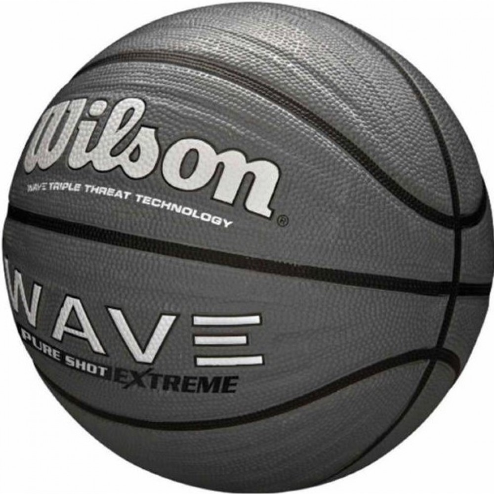 Мяч баскетбольный резиновый Wilson WAVE PURE SHOT EXTREME SS19 размер 7, цвет - серый (WTB0998XB07)