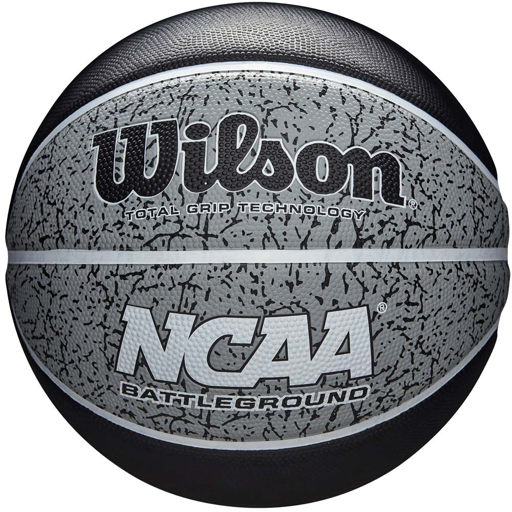 М'яч баскетбольний Wilson NCAA BATTLEGROUND розмір 7 гумовий для вулиці-залу чорно-сірий (WTB2501XB07)
