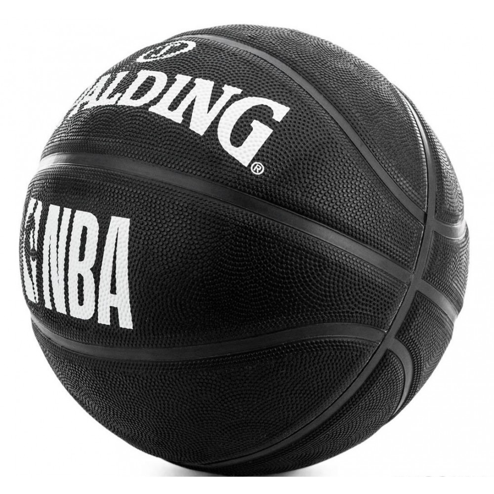 М'яч баскетбольний Spalding NBA Black розмір 7 гумовий чорний (3001500300017)