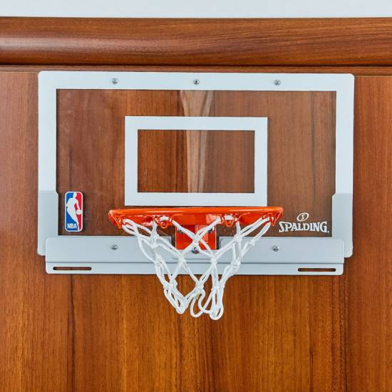 Мини-щит баскетбольный Basketball MiniHoop NBA 46х27 см с кольцом 22,5 см и сеткой (56103CN)