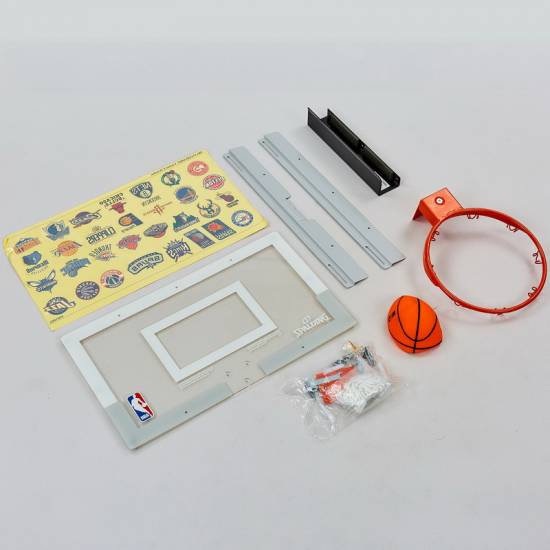 Мини-щит баскетбольный Basketball MiniHoop NBA 46х27 см с кольцом 22,5 см и сеткой (56103CN)