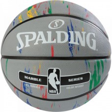 М'яч баскетбольний Spalding NBA Marble Outdoor Grey-Multi-Color розмір 7 гумовий (3001550100117)